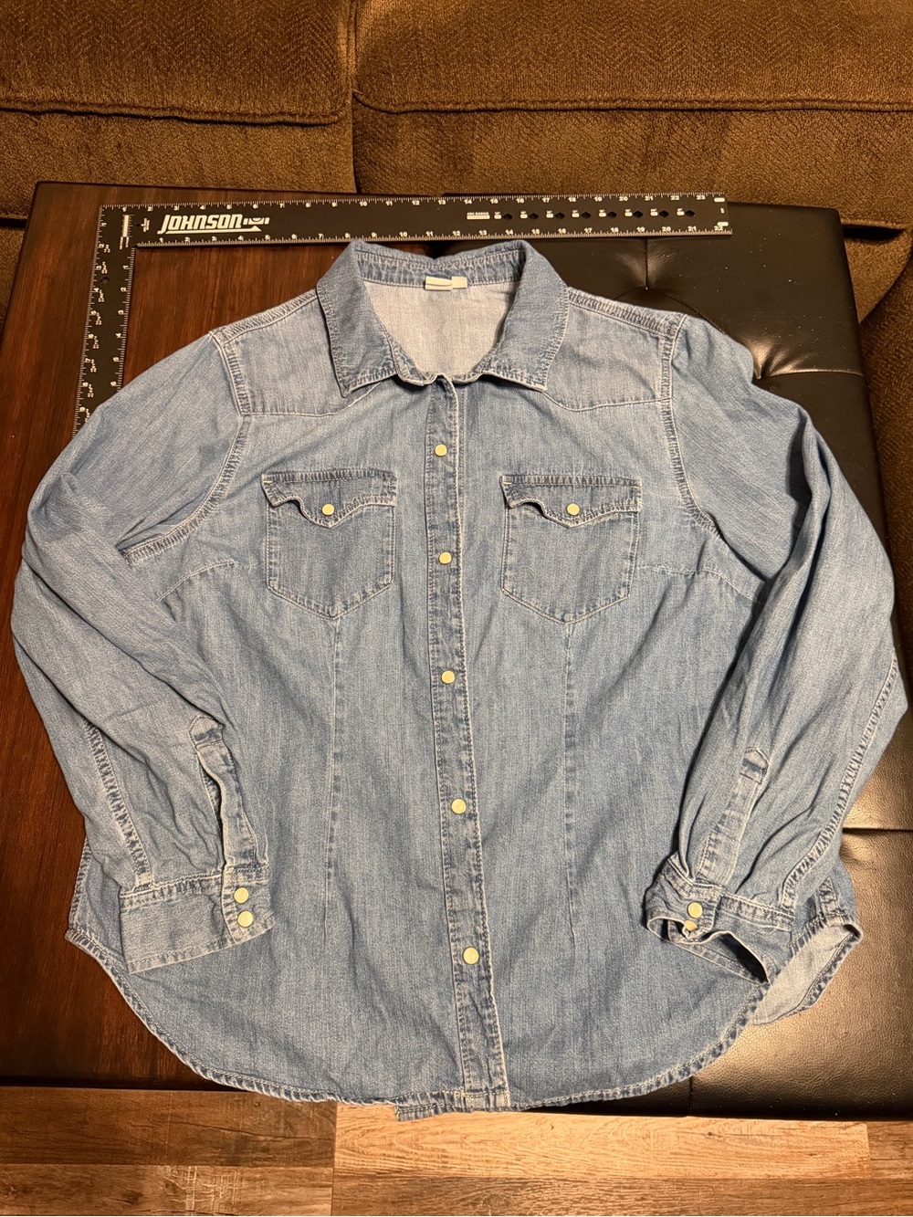 GAP Light Blue Denim Button-Down Shirt